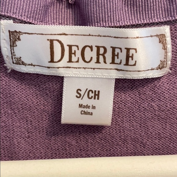 Decree Purple/Gray Stripe Button Cardigan - Picture 2 of 5